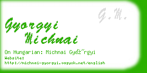 gyorgyi michnai business card